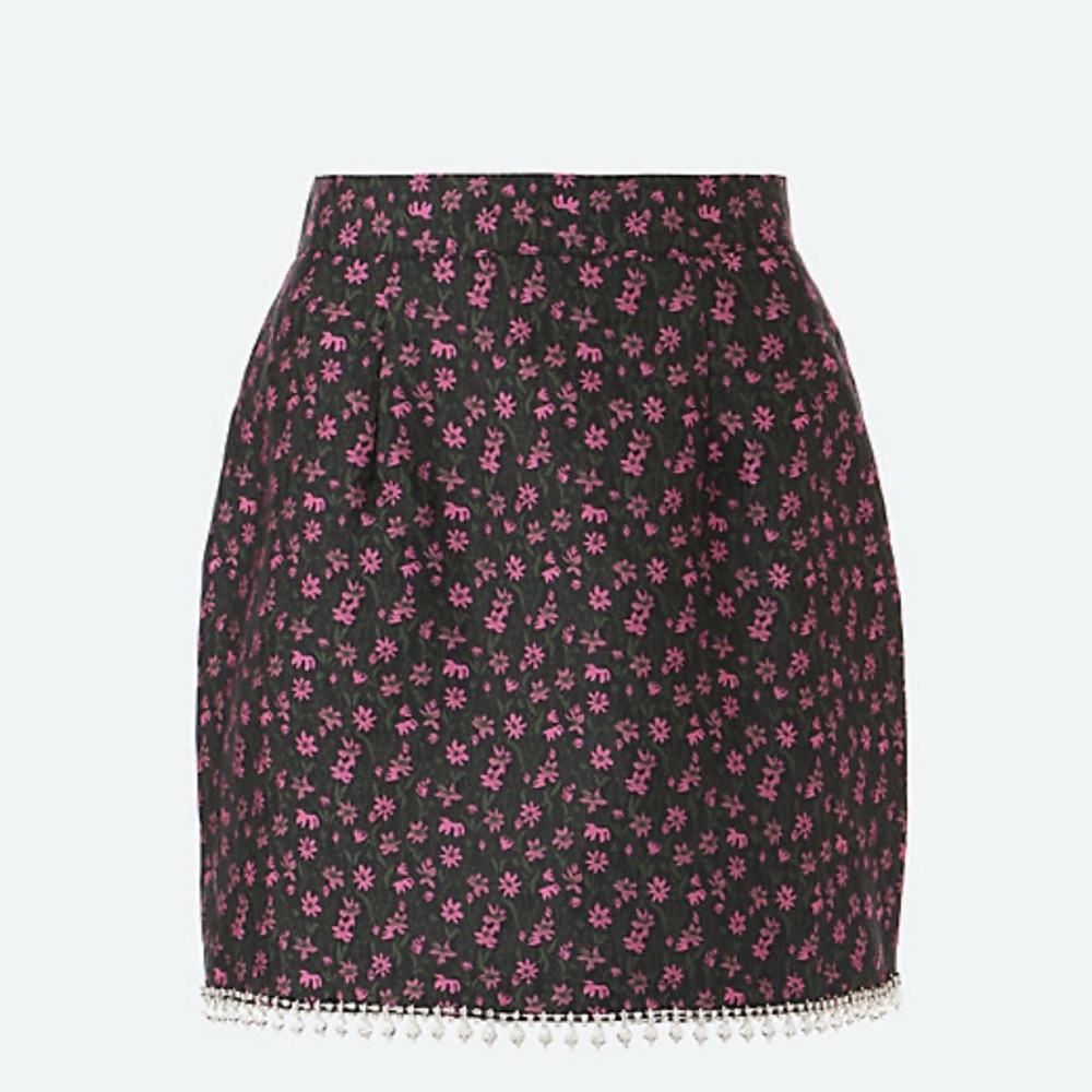 Sister Jane Pink and Black Women's Skirt with beaded hem